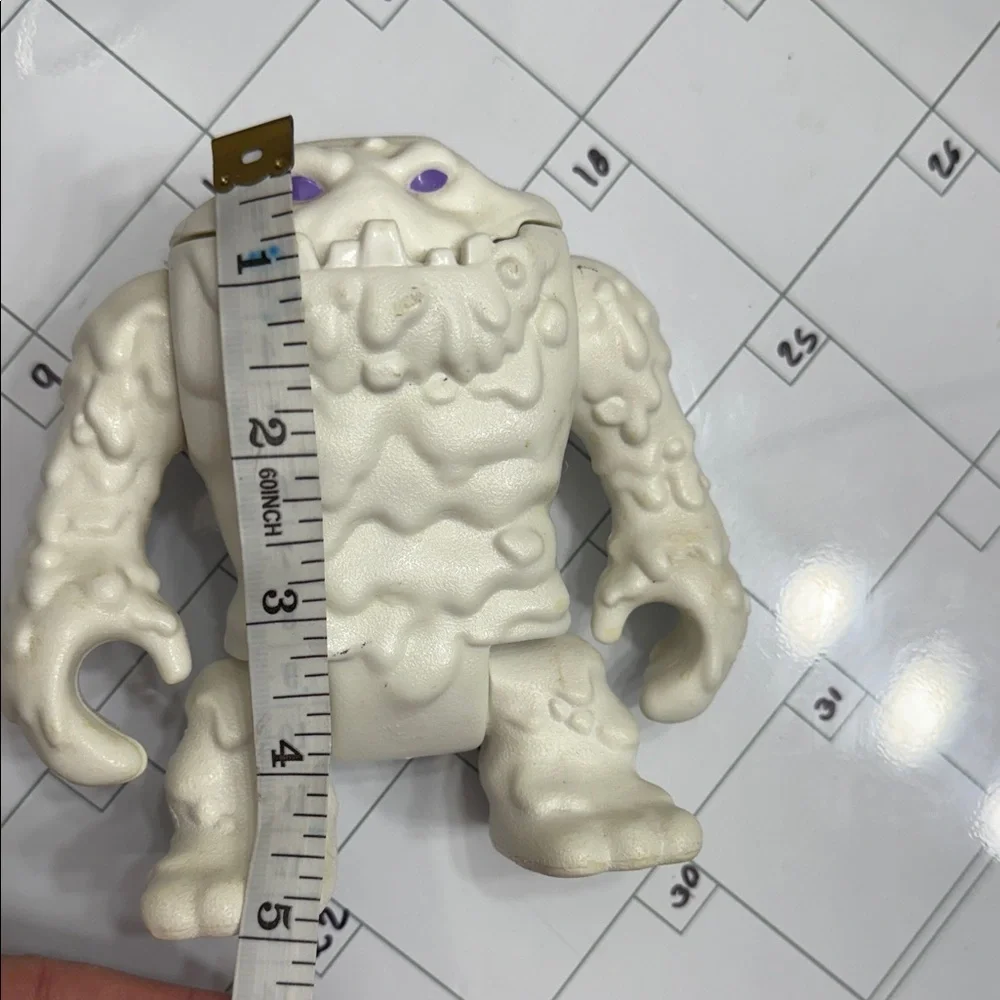 Fisher-Price White Snow Monster Figure with Purple Eyes